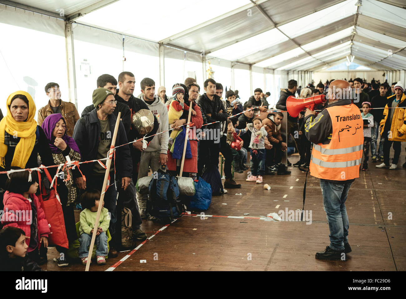 Queue Before The Journey To Germany Refugee Camp First Reception   Queue Before The Journey To Germany Refugee Camp First Reception Facility FC29D6 