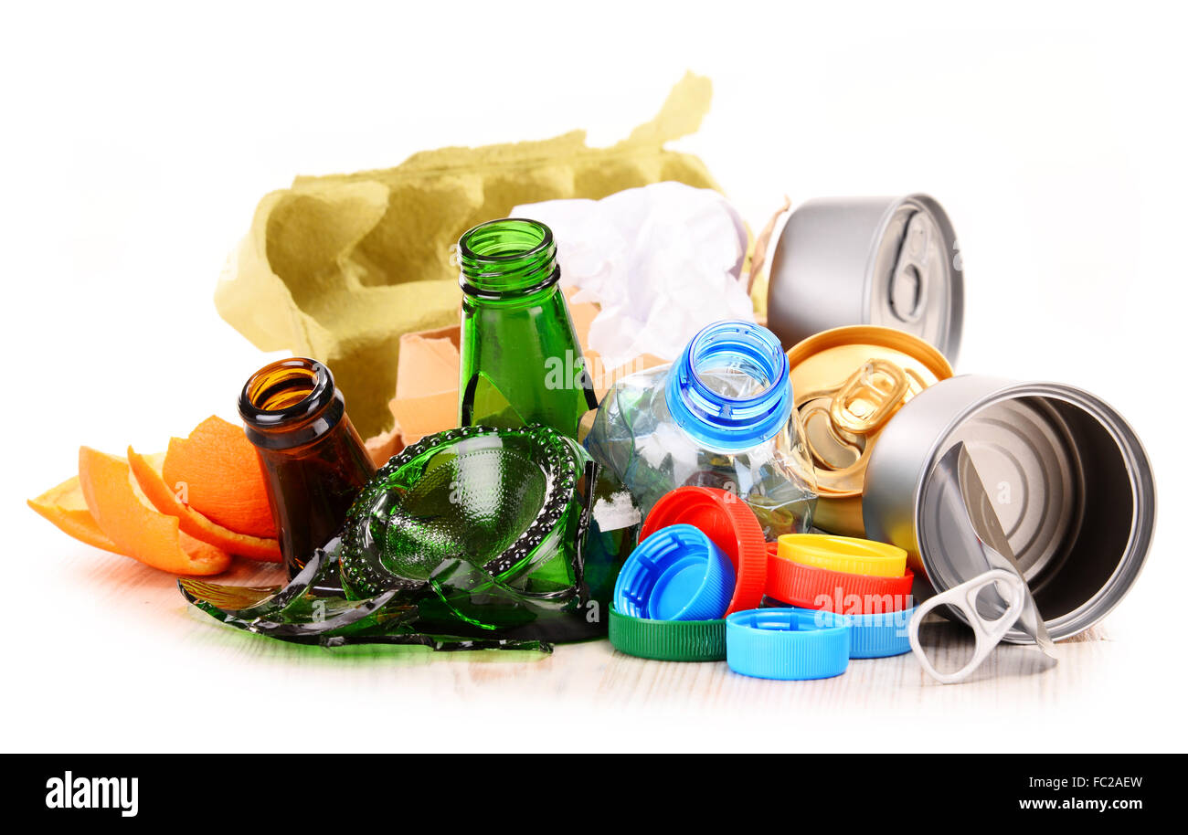 Recyclable garbage consisting of glass Stock Photo Alamy