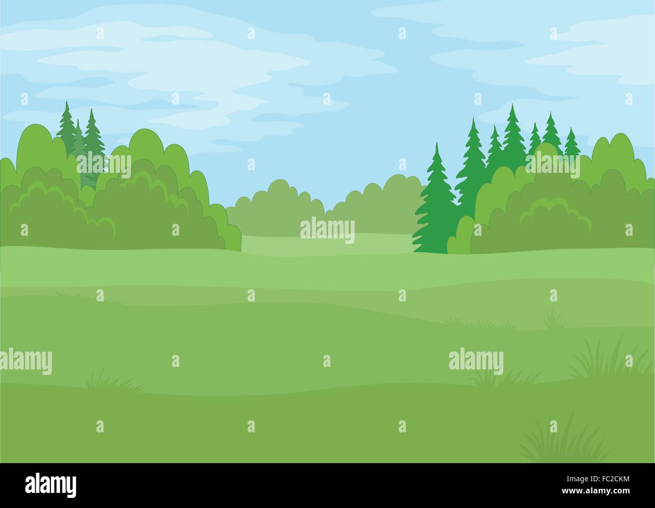 Landscape, summer forest Stock Vector Image & Art - Alamy