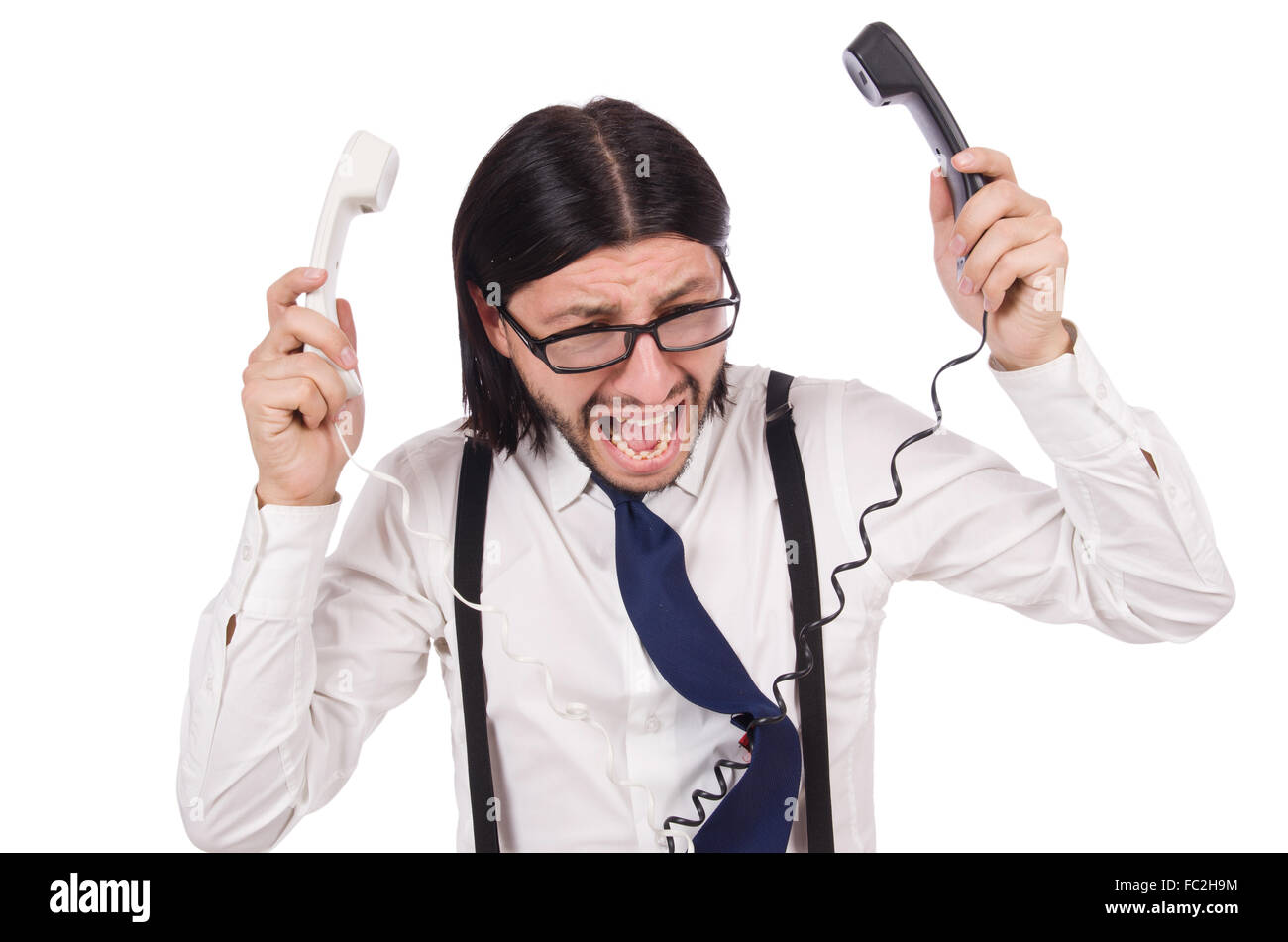 Businessman ringing on service hi-res stock photography and images - Alamy