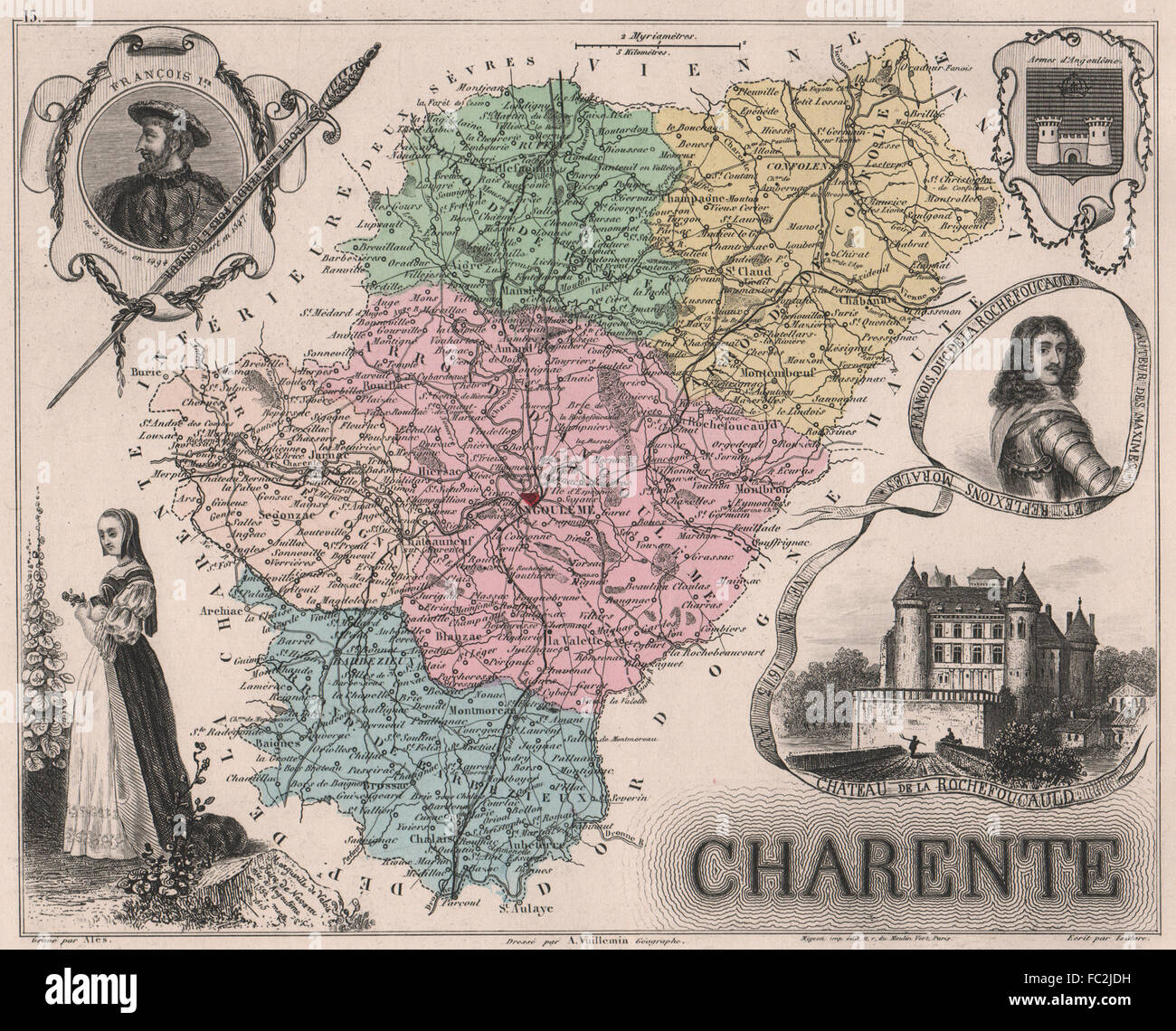 Map charente hi-res stock photography and images - Alamy