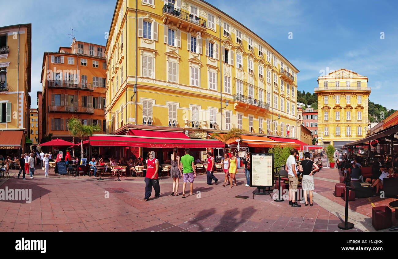 Le Cours Saleya - Old Town of Nice Stock Photo