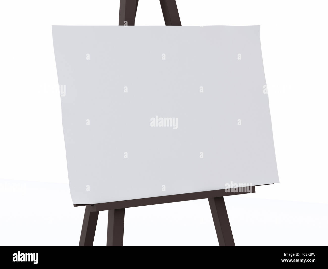 A 3d white canvas on an easel Stock Photo Alamy