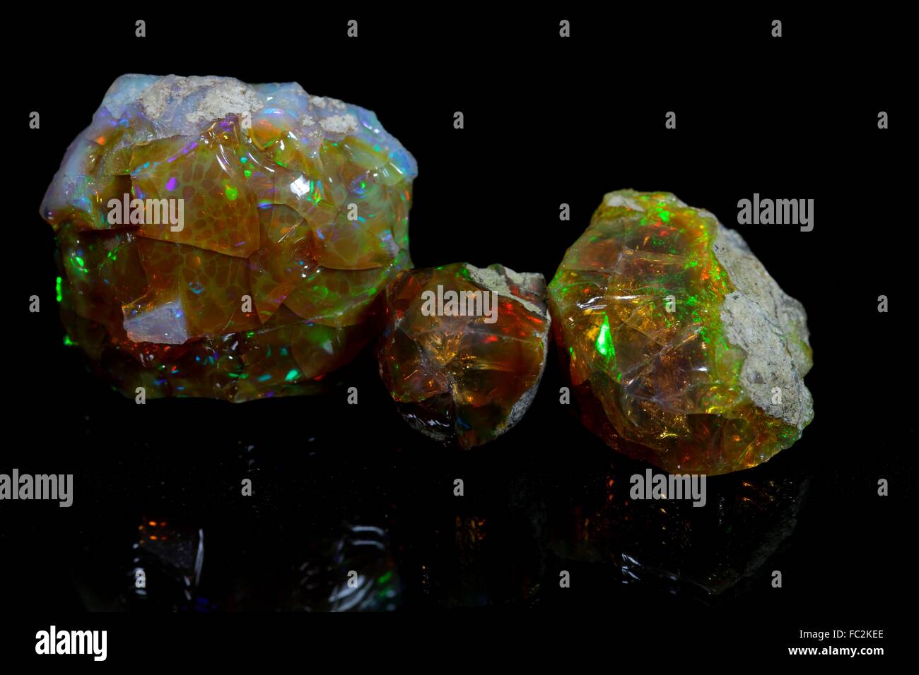 Precious opals Stock Photo