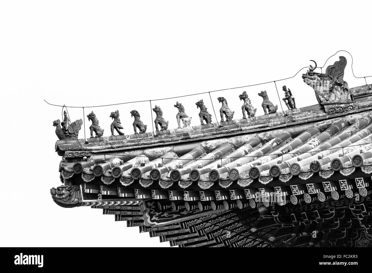 Statues On Roof Of Hall of Supreme Harmony in the Forbidden City