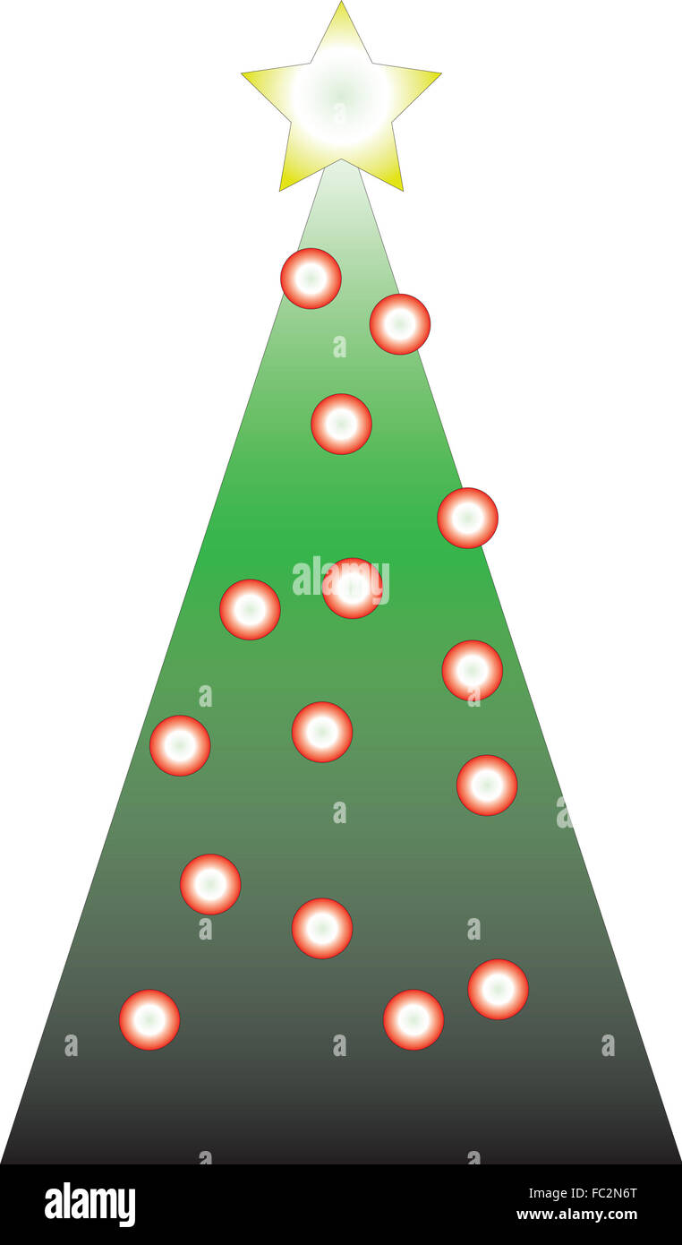 Decorated Christmas tree isolated on white background Stock Photo - Alamy