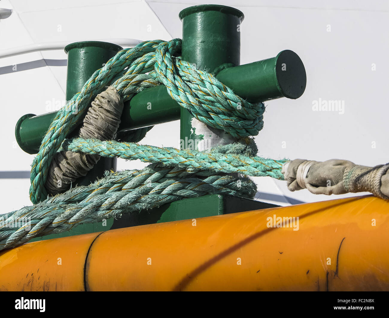 Rope and mooring Stock Photo