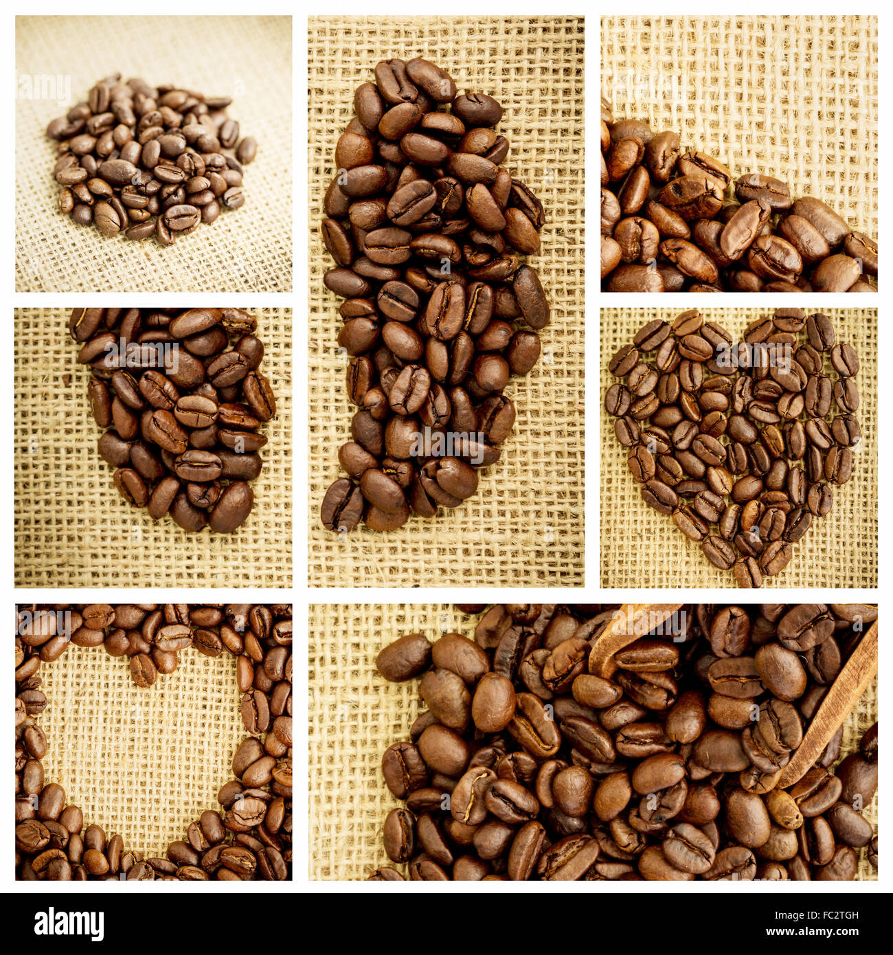 Composite image of various pictures with beans Stock Photo
