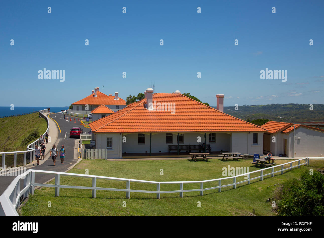 former lighthouse keeper cottages, now visitor centre at Byron bay