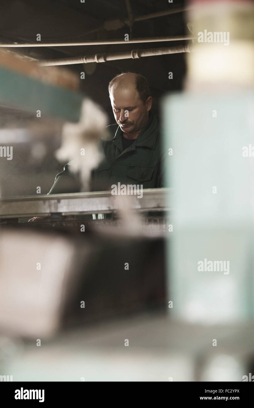 Man at the factory Stock Photo - Alamy