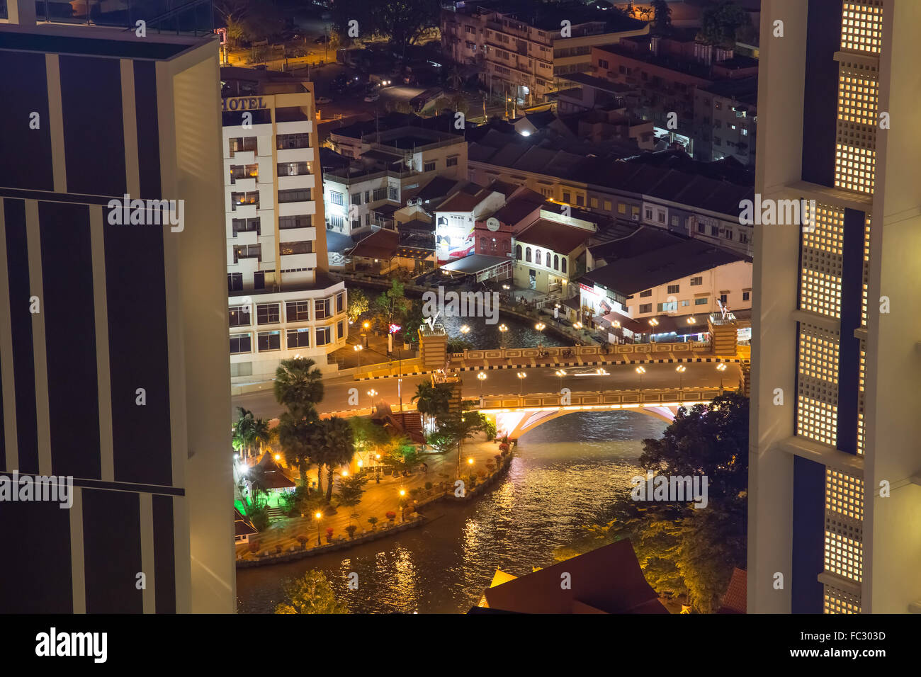 JOHOR PREMIUM OUTLET (JPO) Night Aerial View 4K 