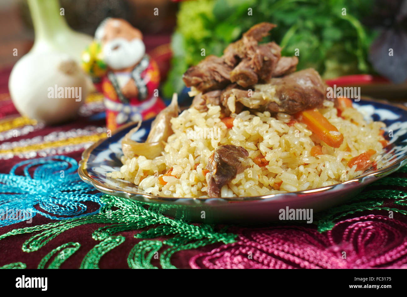 Uzbek pilaf Stock Photo - Alamy