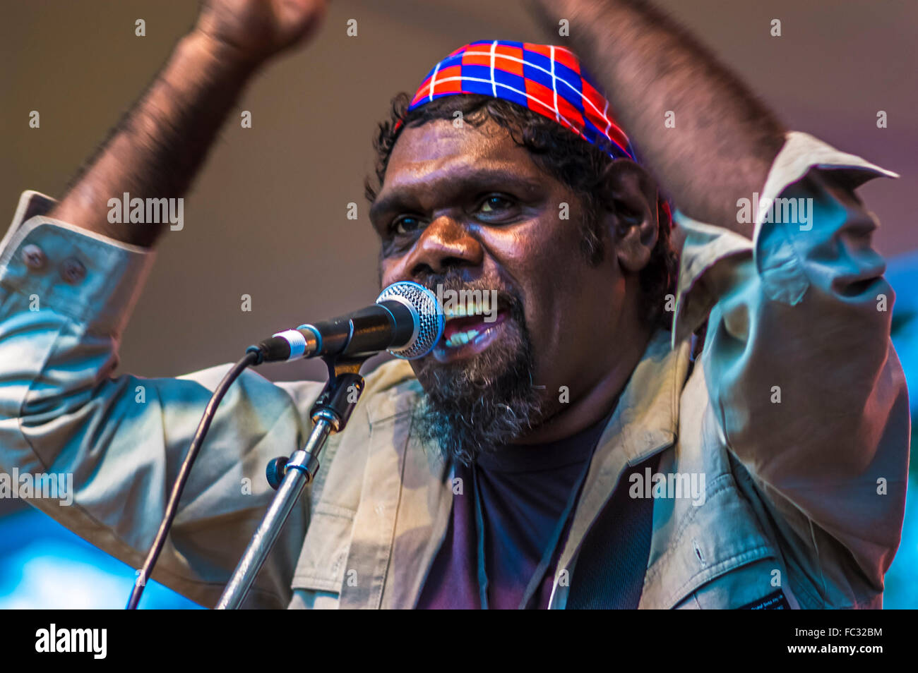 Aboriginal band playing at the Melbourne Festival 2006, Alexandra