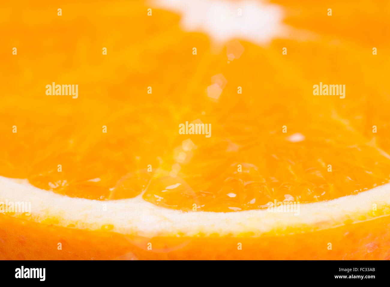 slice of orange macro closeup Stock Photo