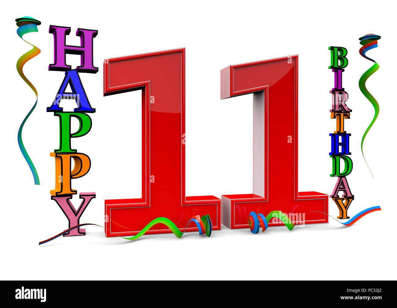 Happy 11. Birthday Stock Photo Alamy