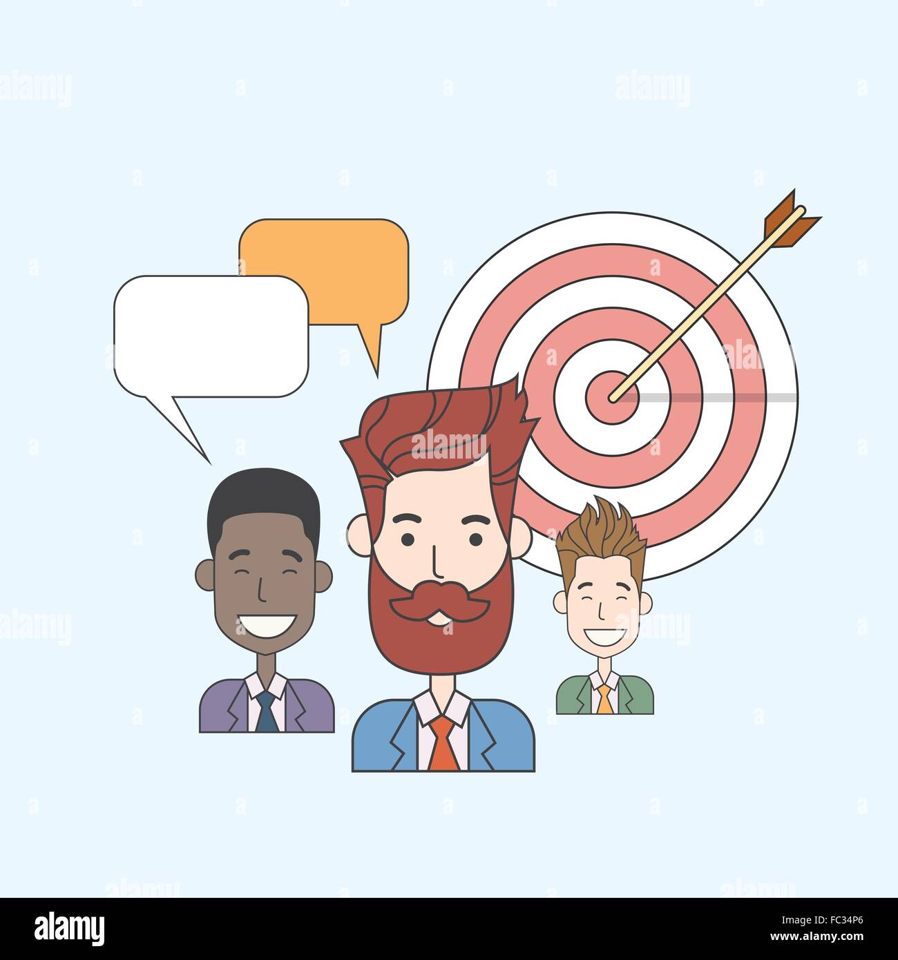 Business People Group Teamwork Success Concept Stock Vector Image & Art ...
