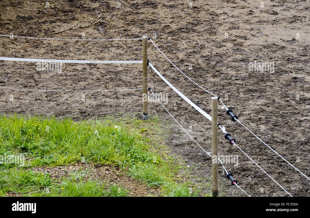 electric fence Stock Photo