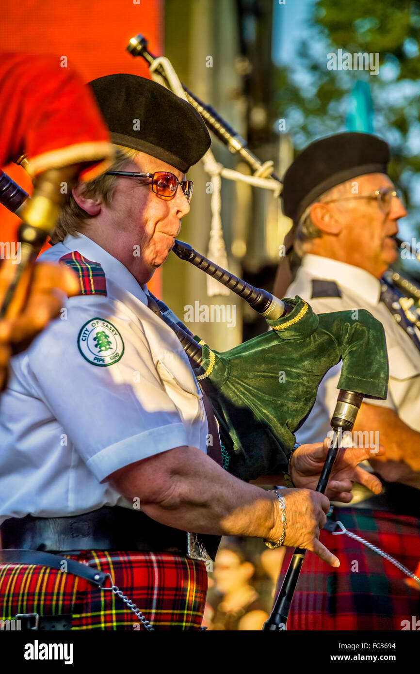 Scottish Pipe Band at Melbourne Festival, Australia Stock Photo Alamy
