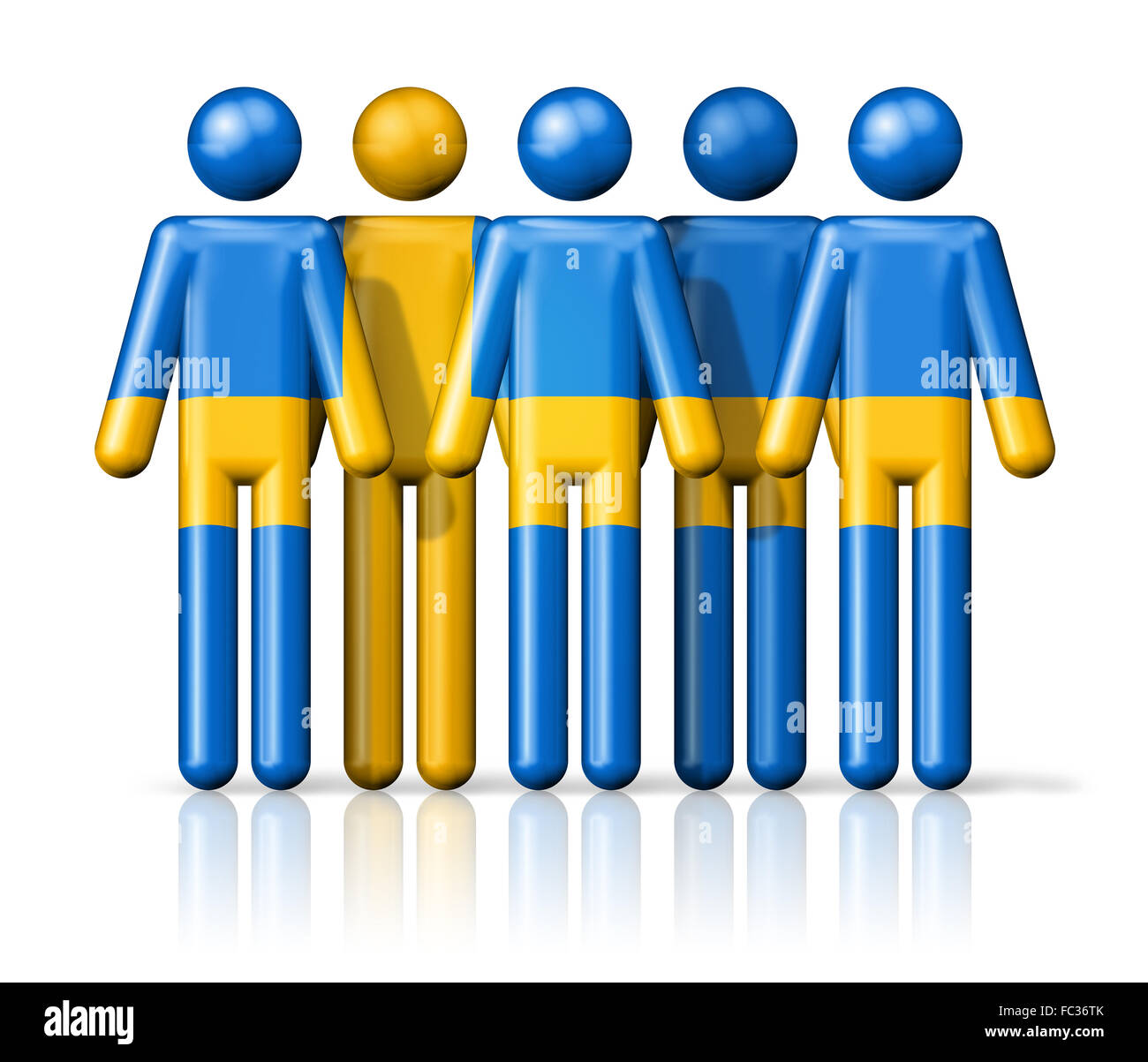 Flag of Sweden on stick figure Stock Photo - Alamy