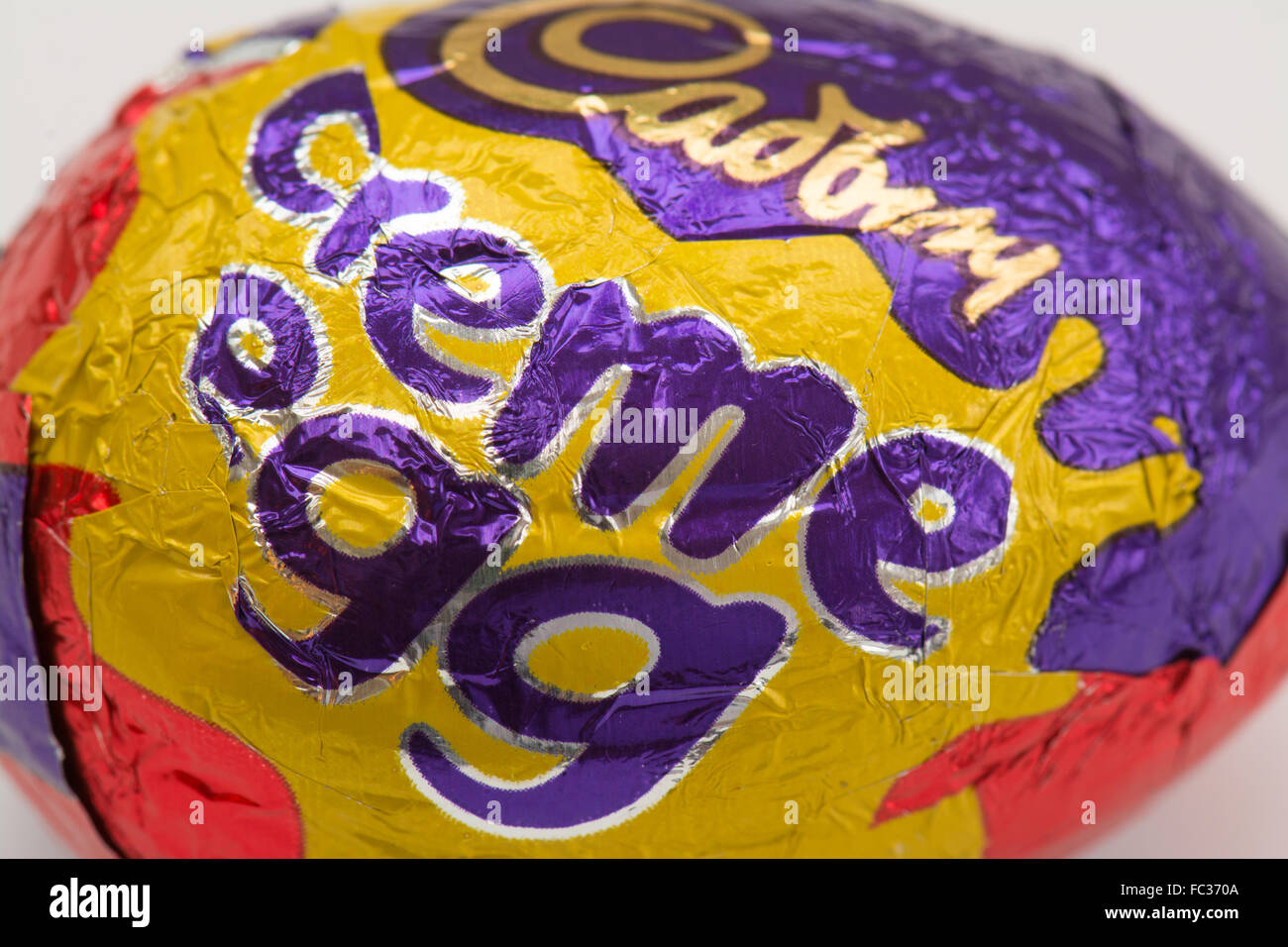 Close up of Cadbury creme egg Stock Photo