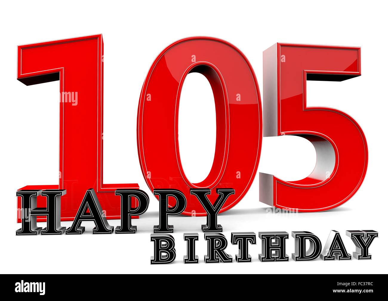 Happy Birthday zum 105. Geburtstag Stock Photo Alamy