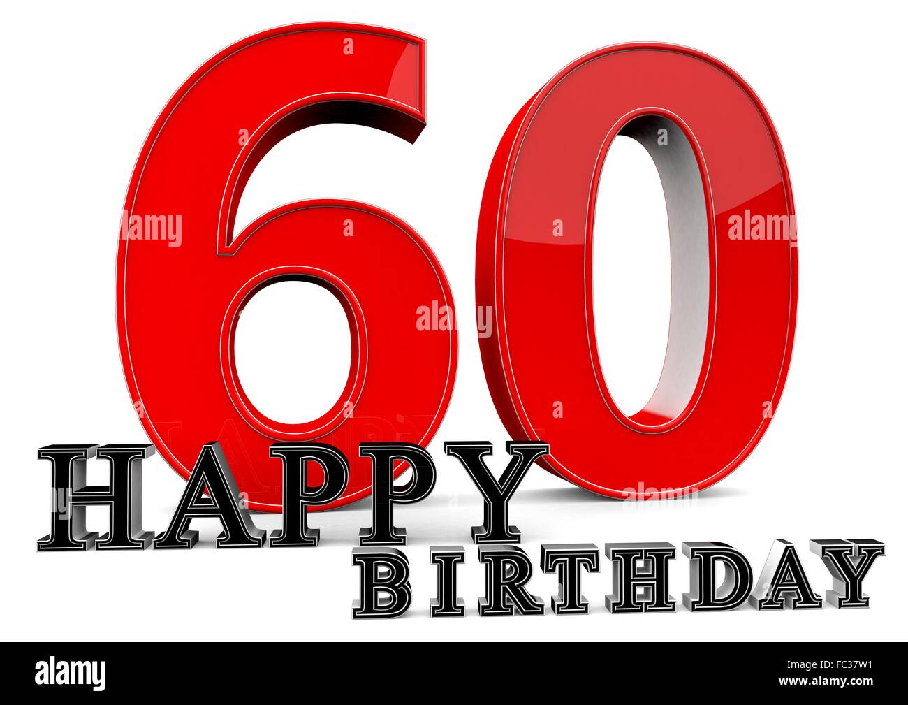 Happy Birthday zum 60. Geburtstag Stock Photo