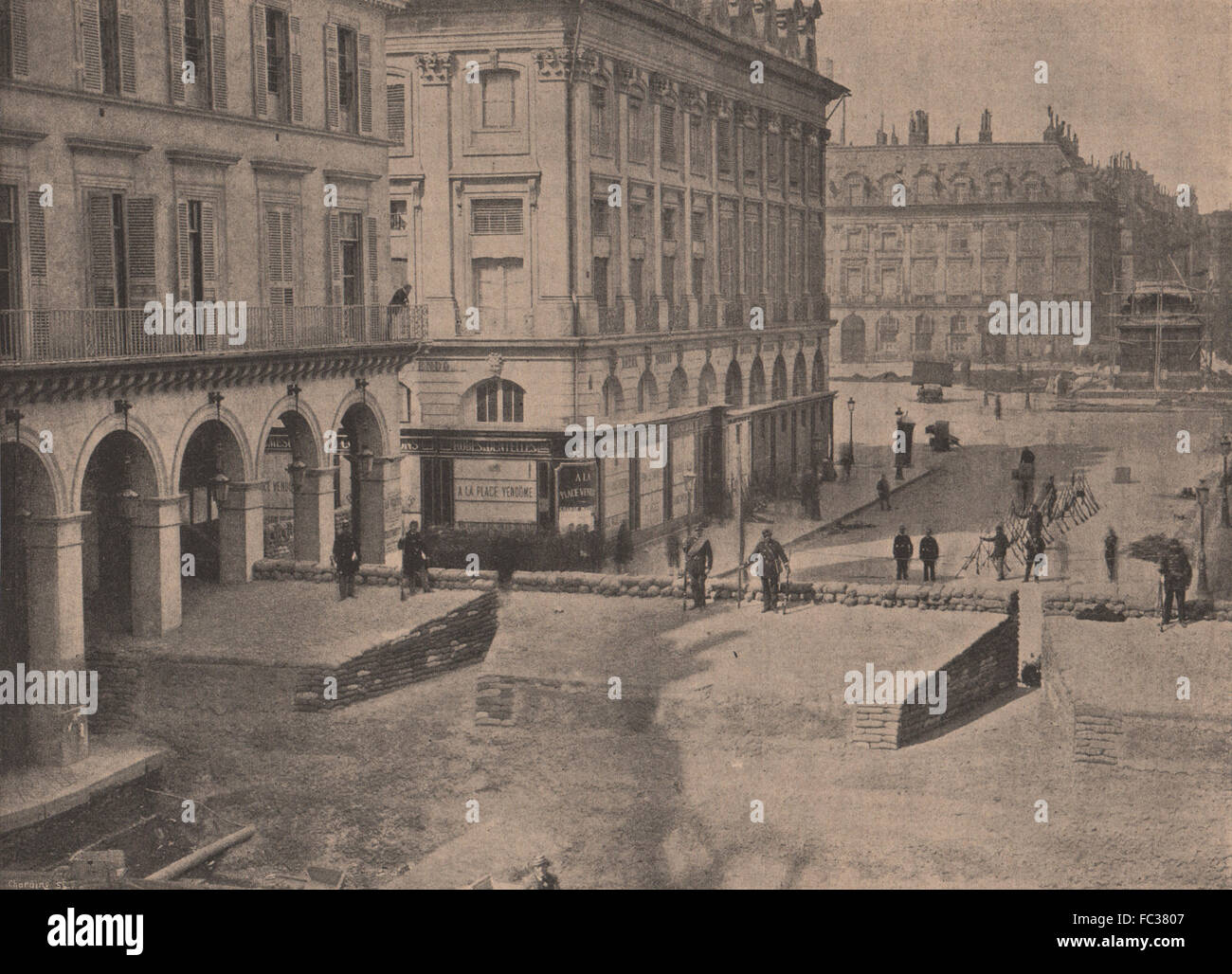 PARIS COMMUNE 1871. Barricade de la Rue de Castiglione. (20 Mai 1871), c1873 Stock Photo