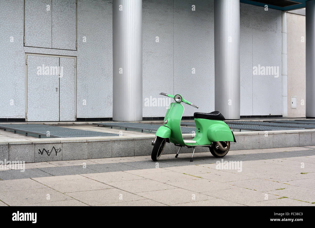 scooter roadside the center of Berlin Stock Photo