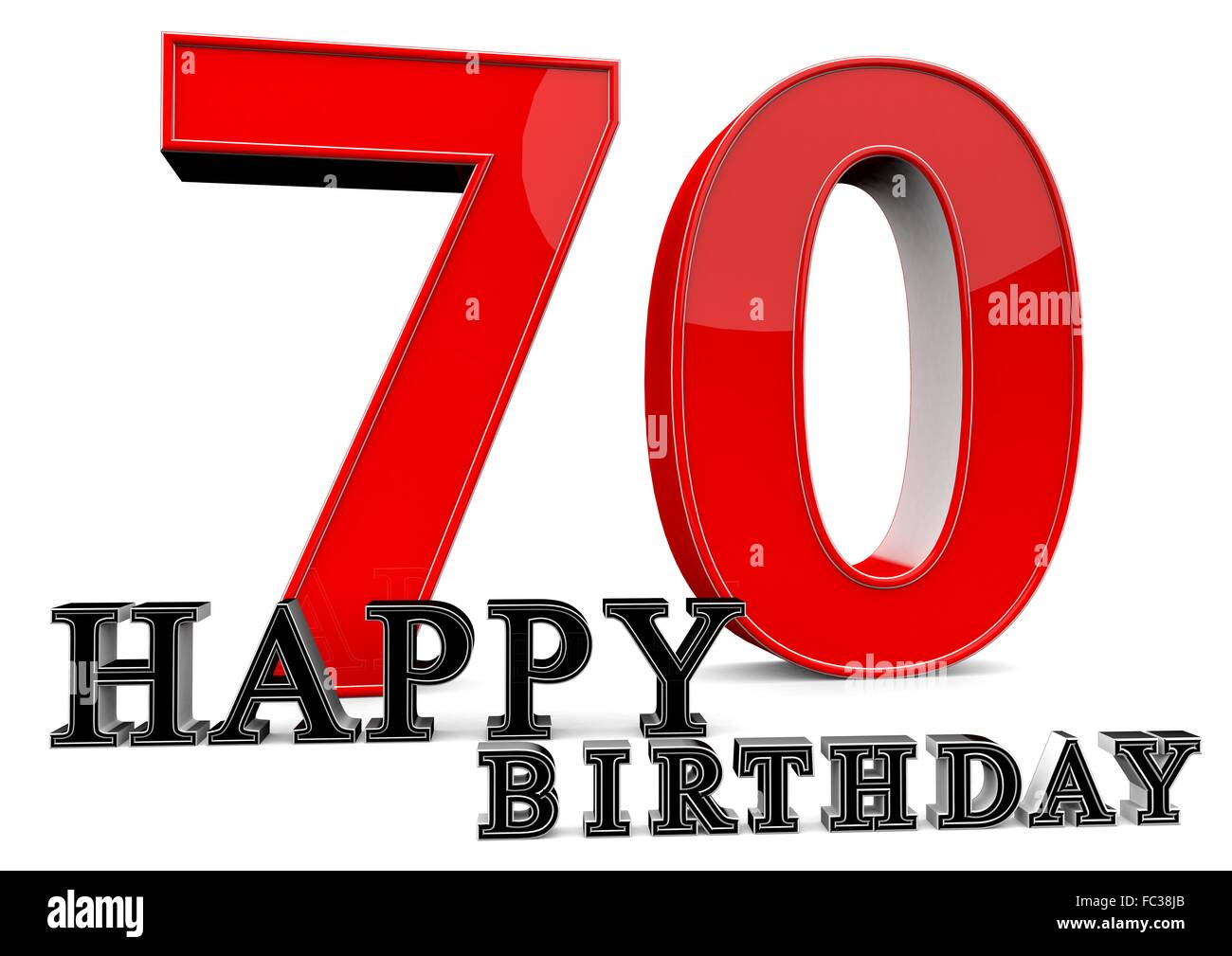 Happy Birthday zum 70. Geburtstag Stock Photo