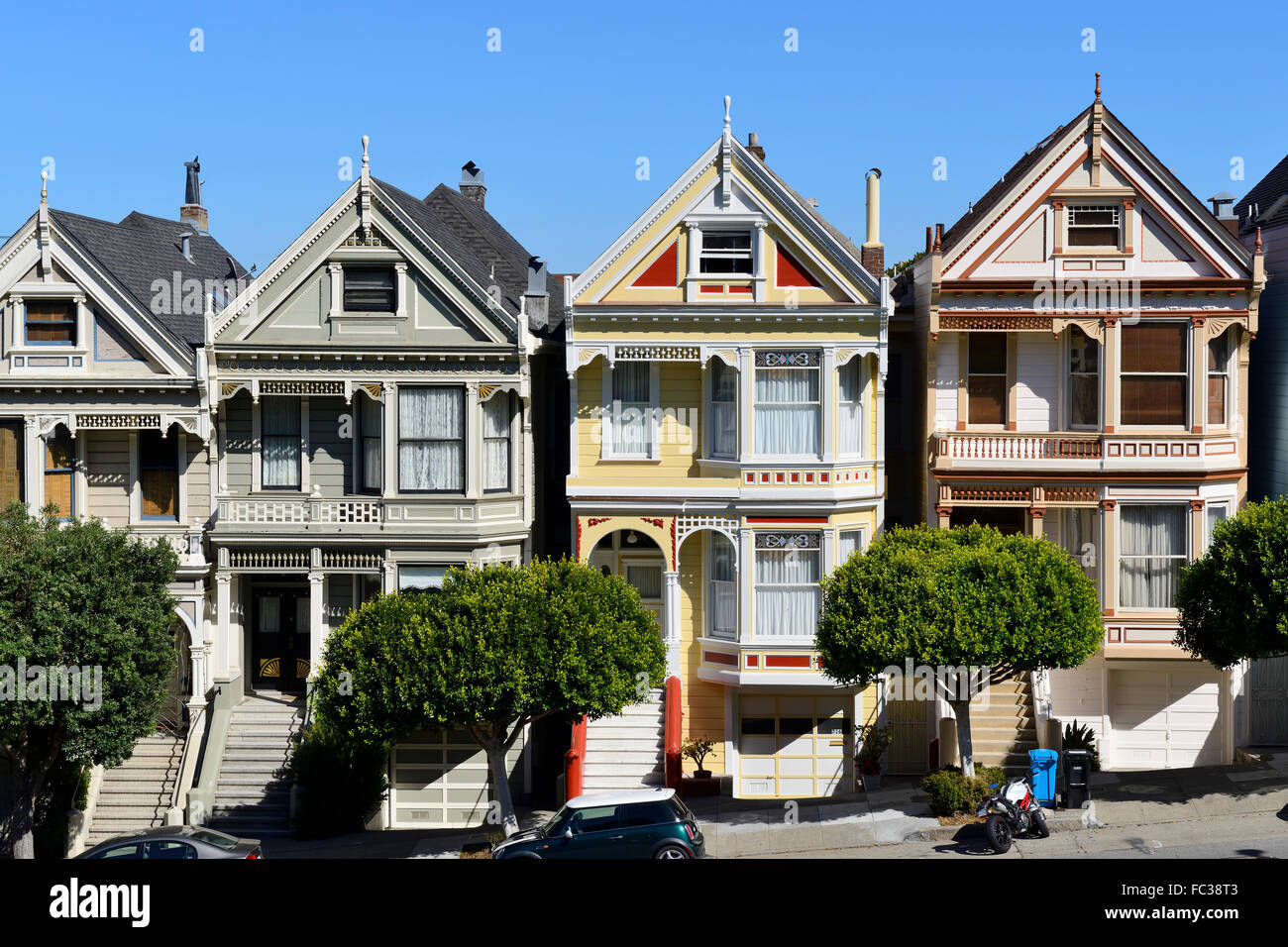 Painted Ladies Of Alamo Square San Francisco California USA Stock Painted Ladies Of Alamo Square San Francisco California Usa FC38T3