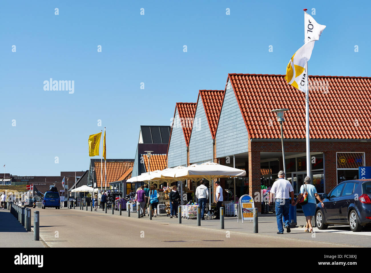 Strandvejen, Henne Strand, Syddanmark, Denmark Stock Photo