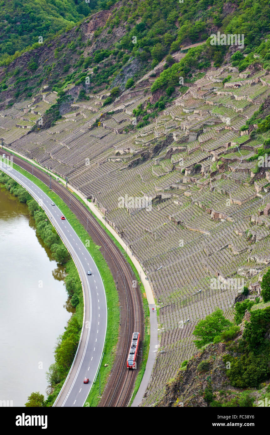 View of Moselle Valley Stock Photo