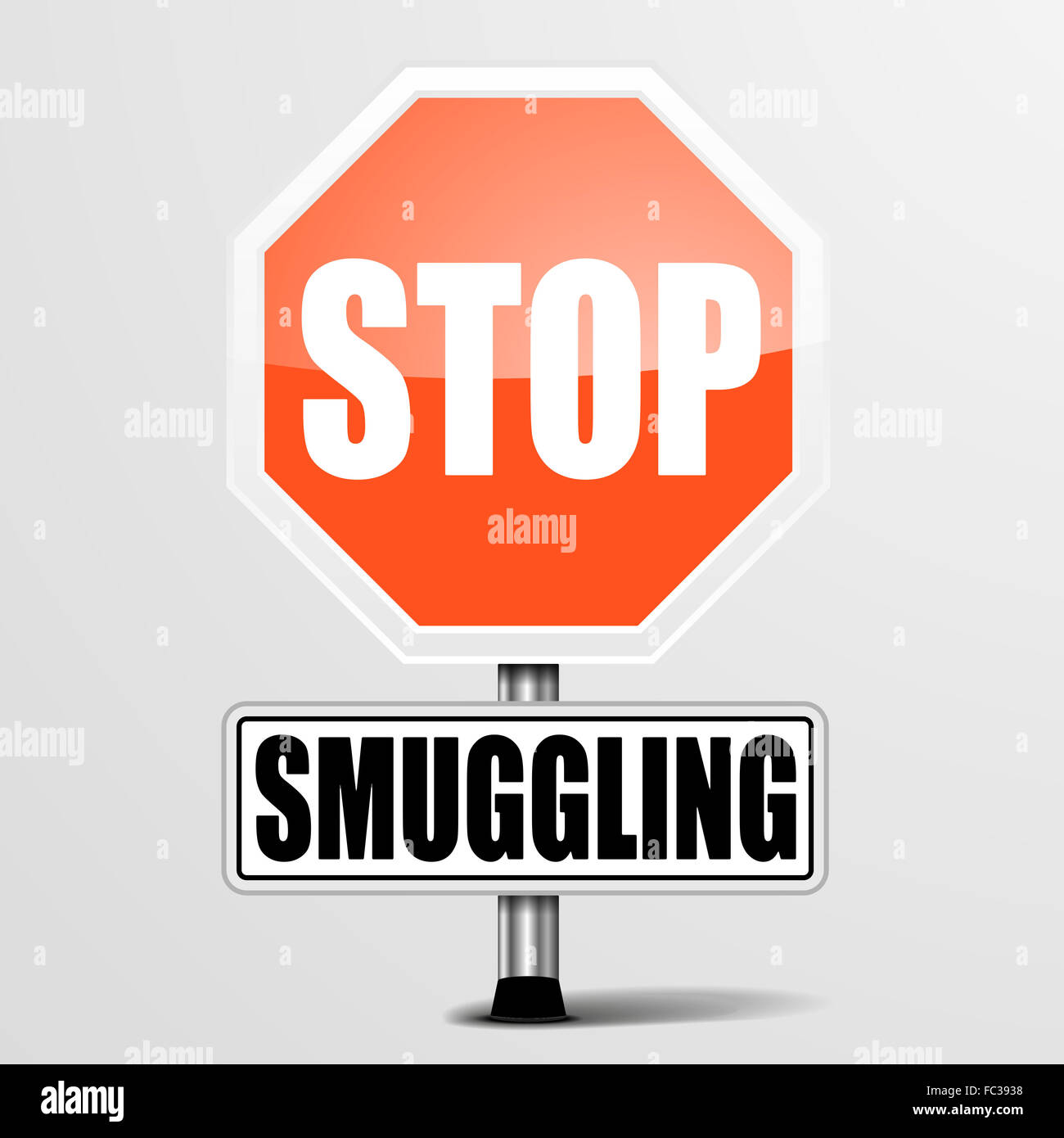 Stop Smuggling Stock Photo