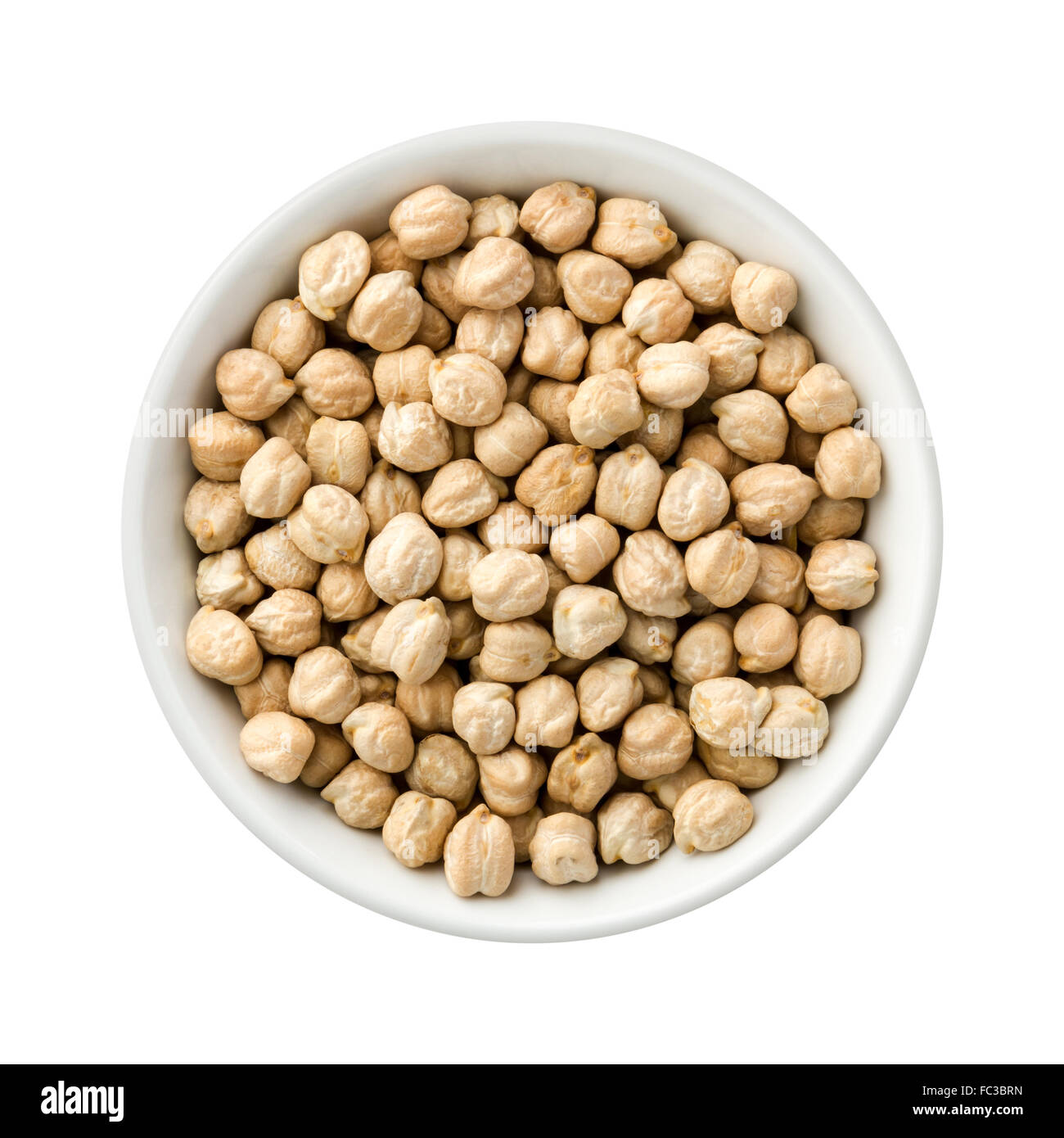 Chickpeas in a Ceramic Bowl Stock Photo