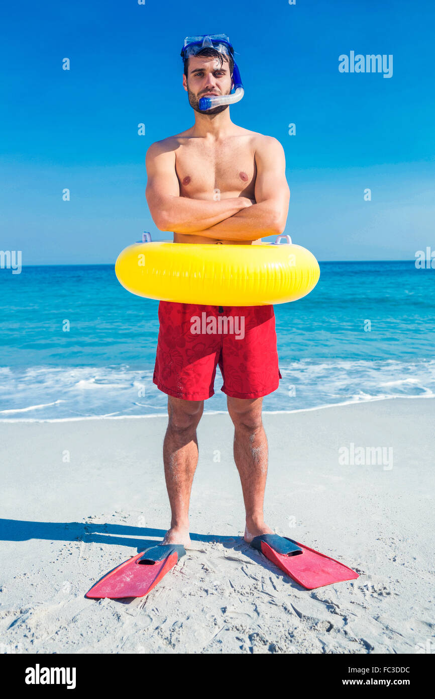 Man in rubber ring discount