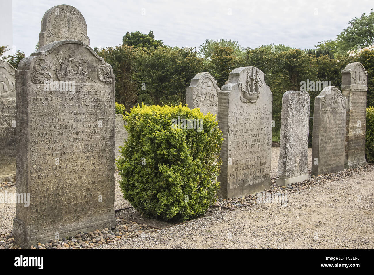 The speaking gravestones of Nebel Stock Photo