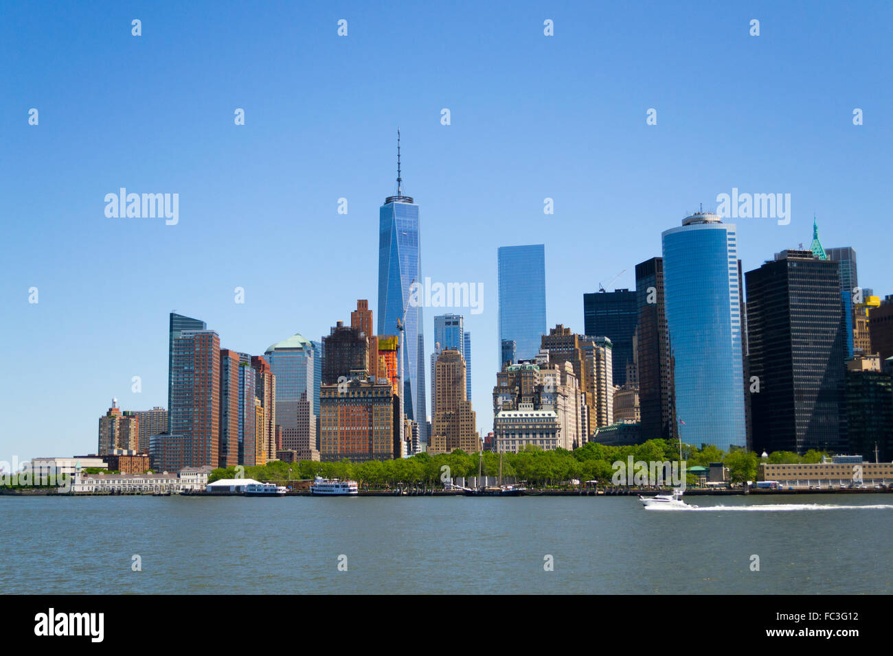 Downtown NYC skyline Stock Photo