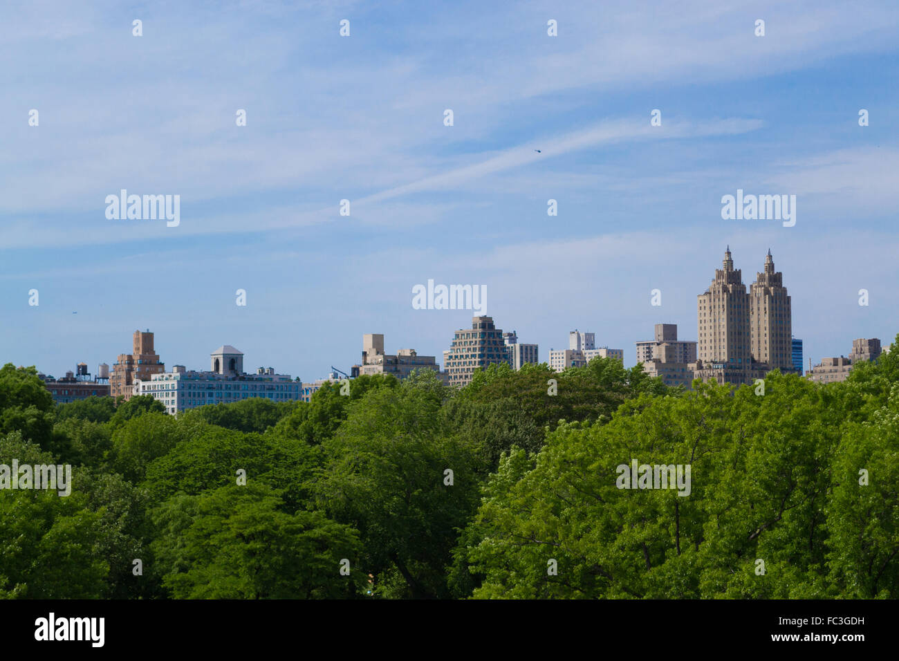 Upper West Side from the Metropolitan museum Stock Photo