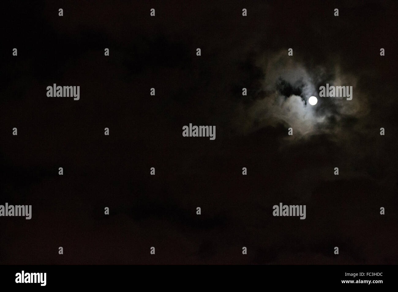 Gap in the dark sky Stock Photo
