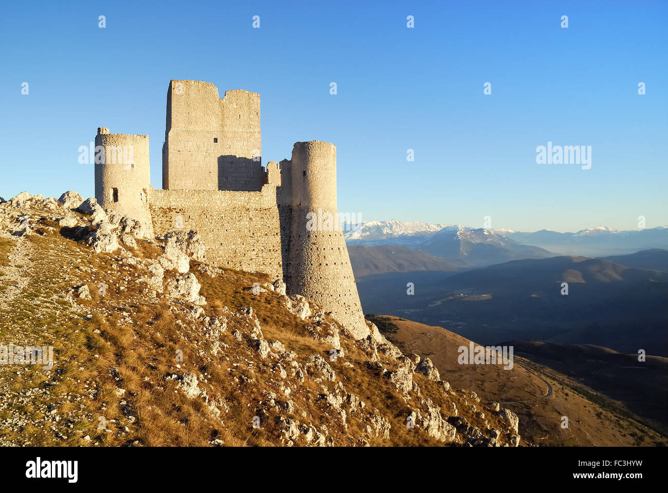 Rocca Calascio is a mountaintop fortress or rocca in the Province of  L'Aquila in Abruzzo, Italy. At an elevation of 1,460 metres (4,790 ft), Rocca  Calascio is the highest fortress in the