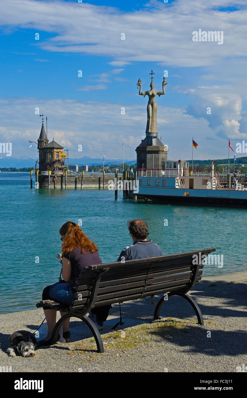 Konstanz, Constance, Imperia statue, Constance Harbor, Bodensee, Lake ...