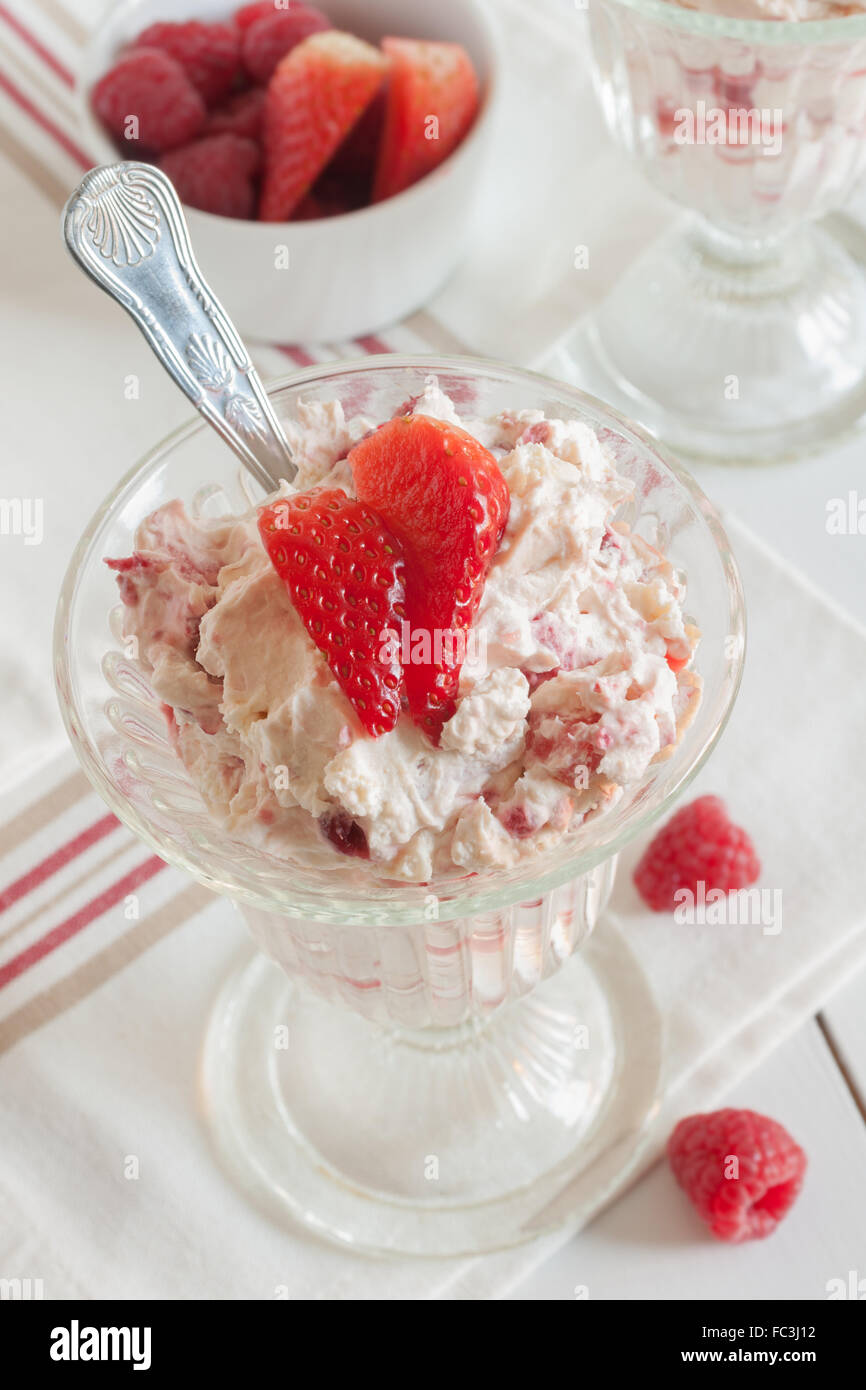 Eton mess a traditional English summer dessert made with strawberries