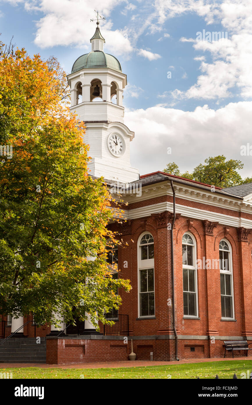 The historic Leesburg courthouse on King Street in the colonial village