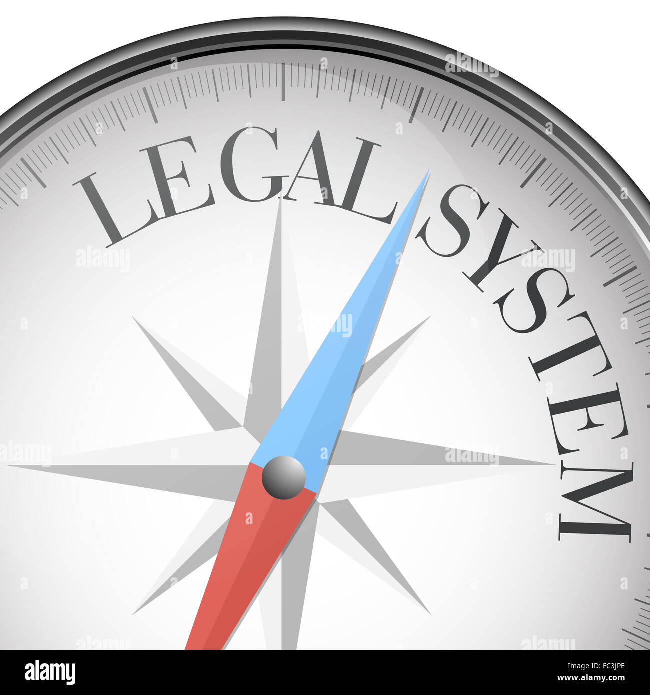 compass Legal System Stock Photo