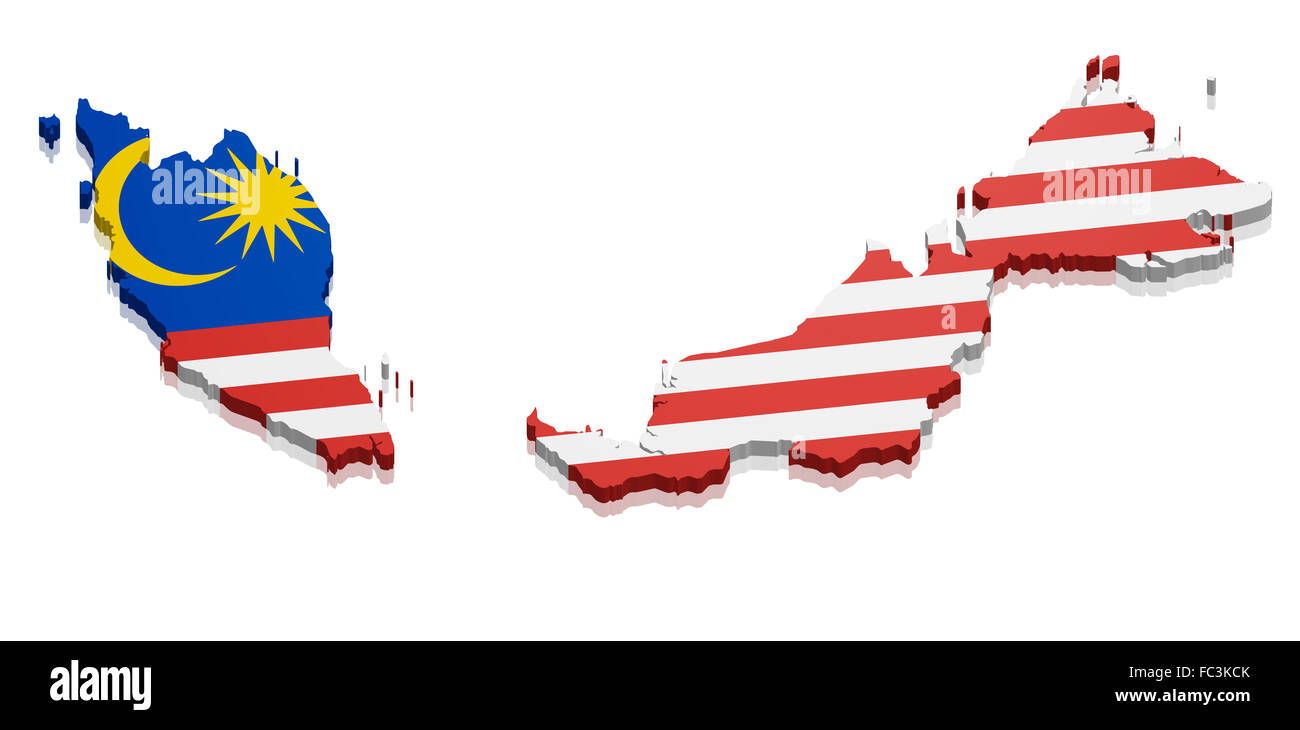 Map Malaysia Stock Photo