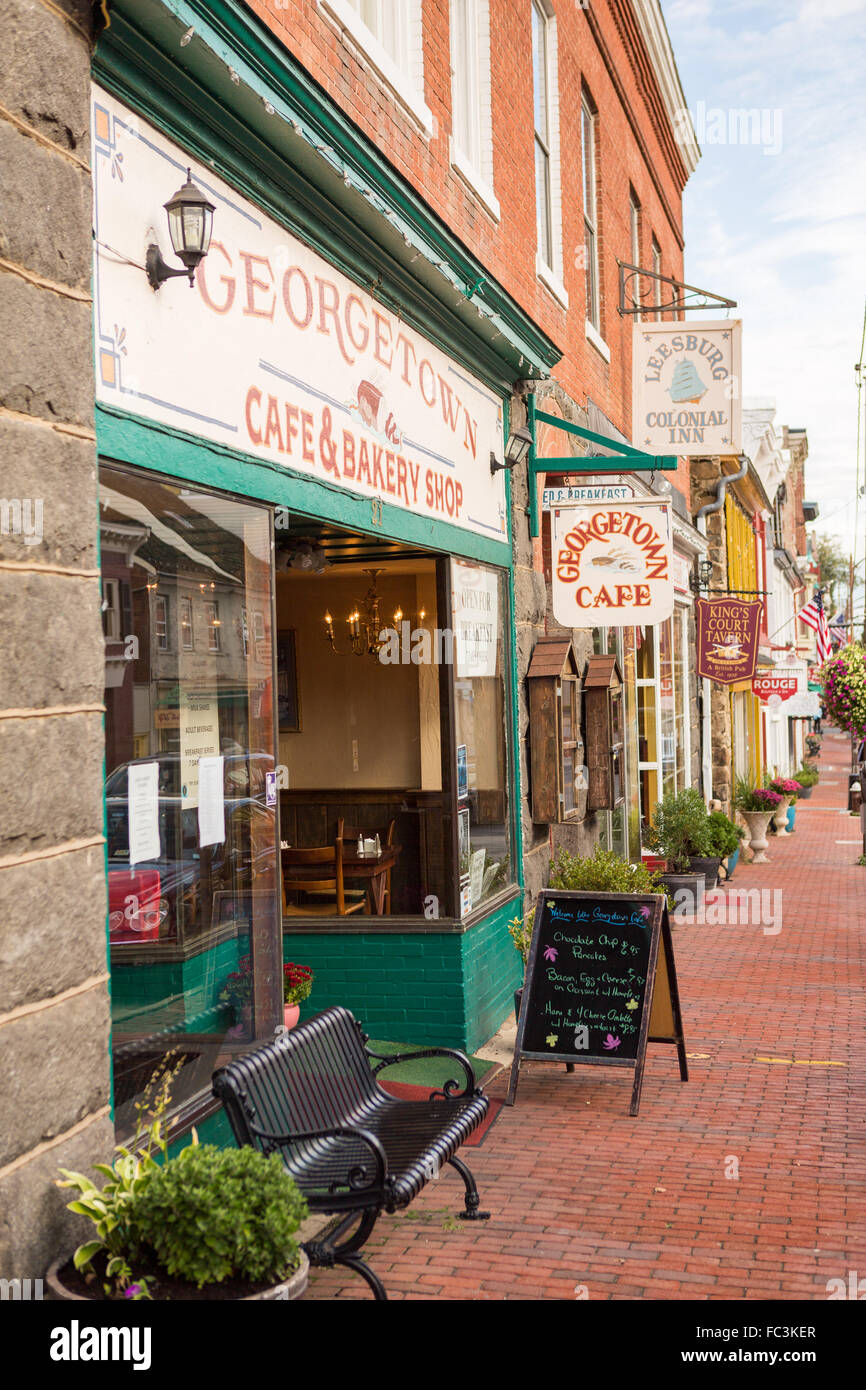 King Street in the historic colonial village of Leesburg, Virginia