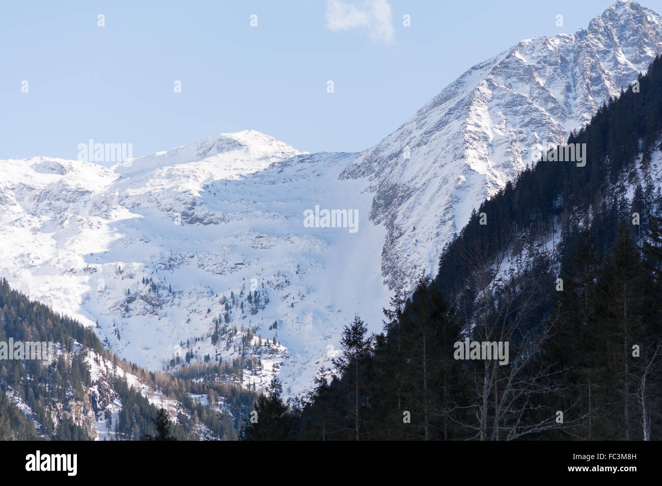 wintery mountains in Ramsau - Austria Stock Photo