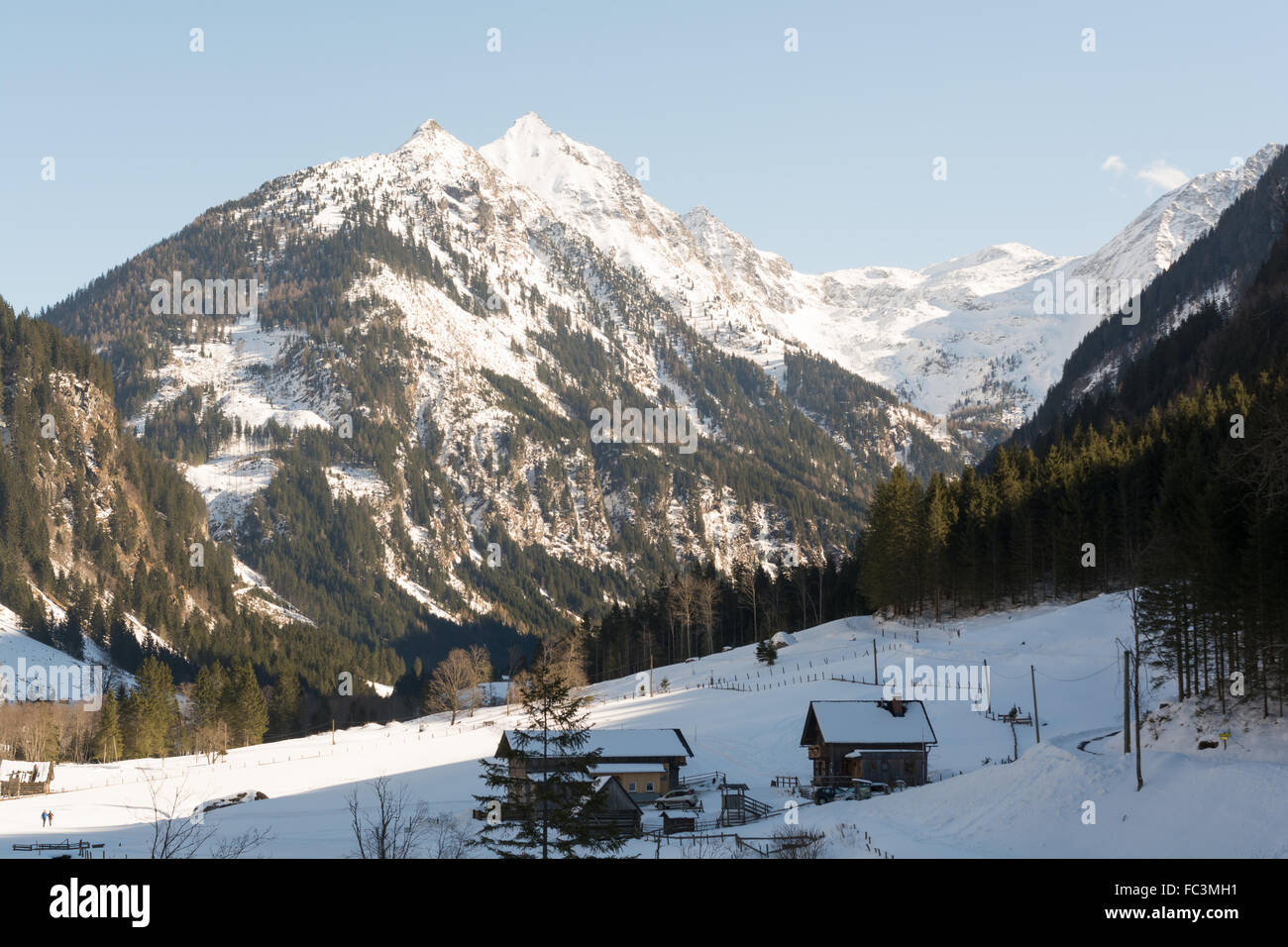 sunny mountains Ramsau - Austria Stock Photo