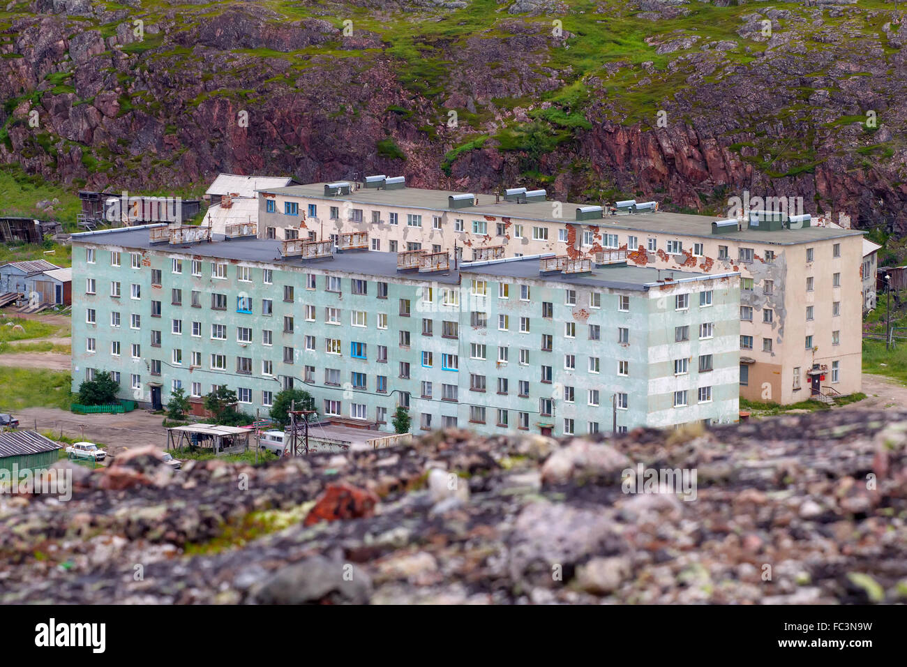 village in the Arctic Stock Photo