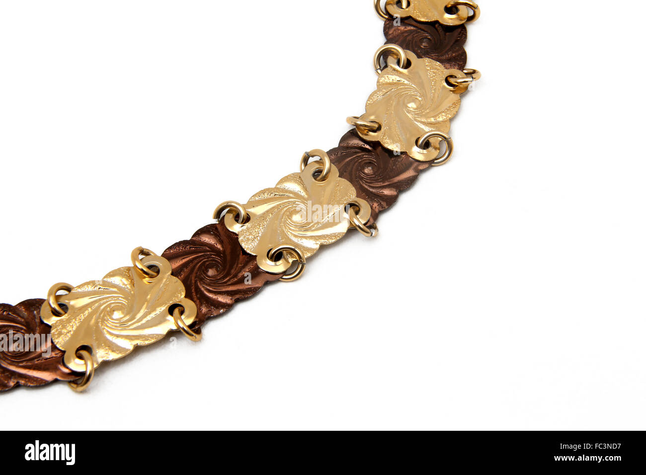 Gold And Bronze Chain Belt Stock Photo 